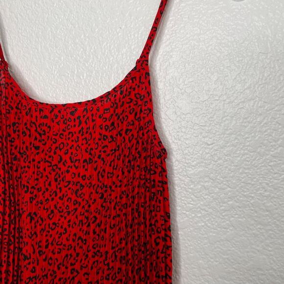 H&M Womens Size 0 Red Animal Print Sleeveless Scoop Neckline Camisole - Picture 13 of 16